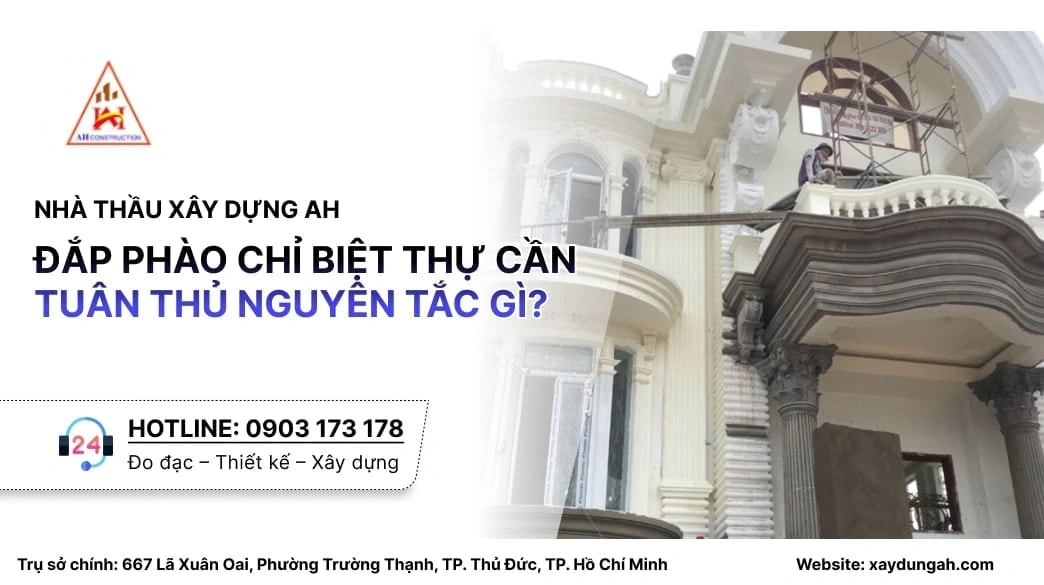 Đắp phào chỉ biệt thự