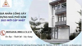 Giá nhân công xây dựng nhà phố năm 2023 mới cập nhật