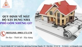 Quy định về mật độ xây dựng nhà phố