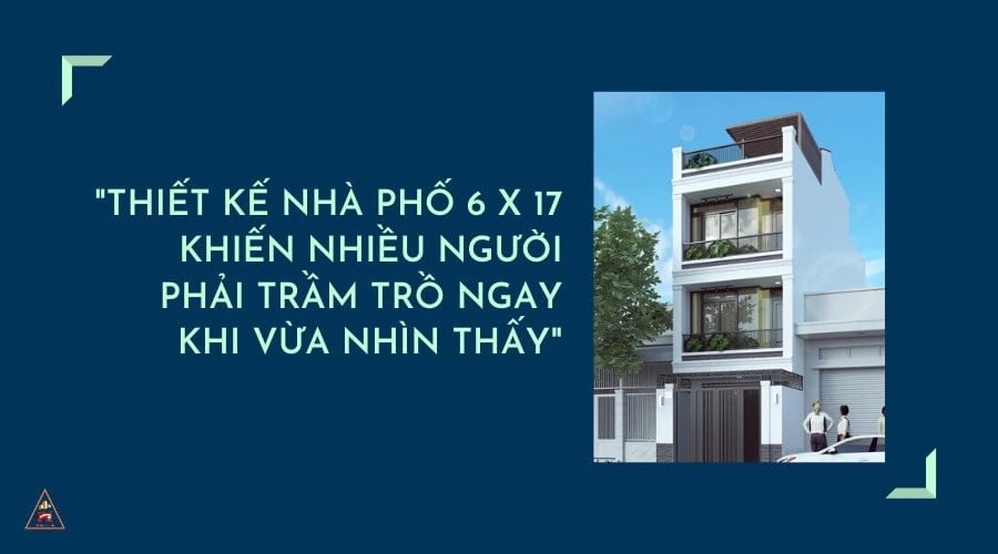 bản vẽ nhà phố có diện tích 6x17