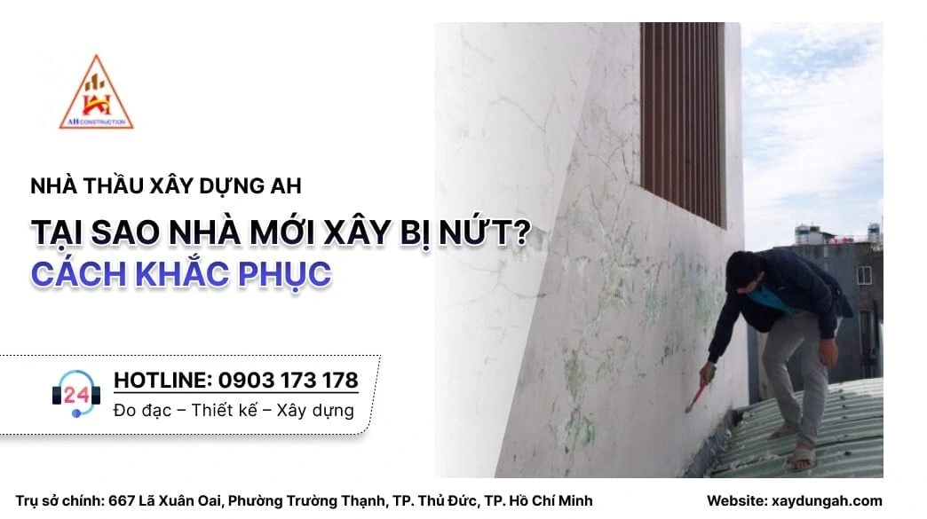 nhà mới xây bị nứt nhiều chỗ