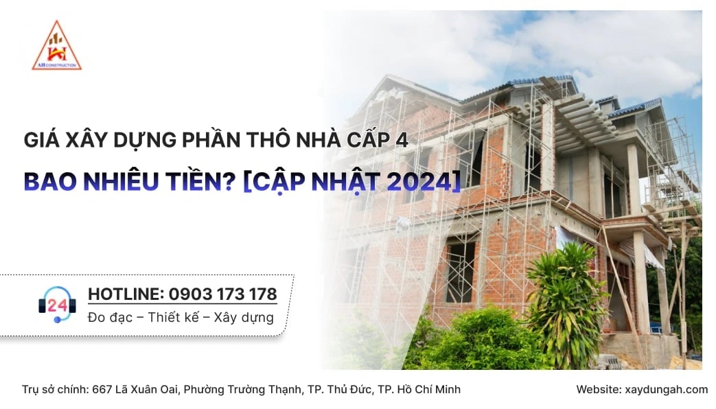giá xây dựng phần thô nhà cấp 4
