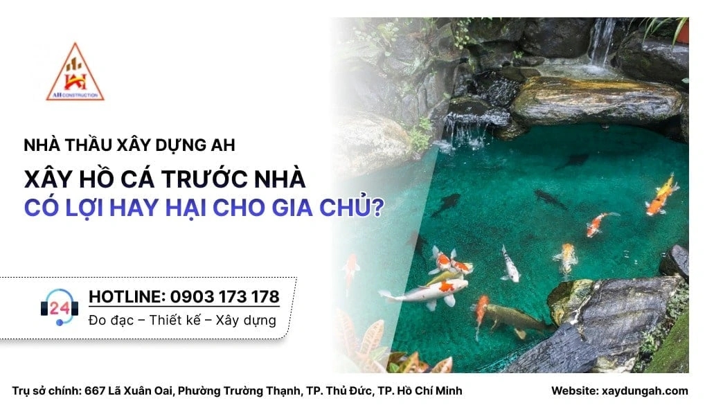 xây hồ cá trước nhà