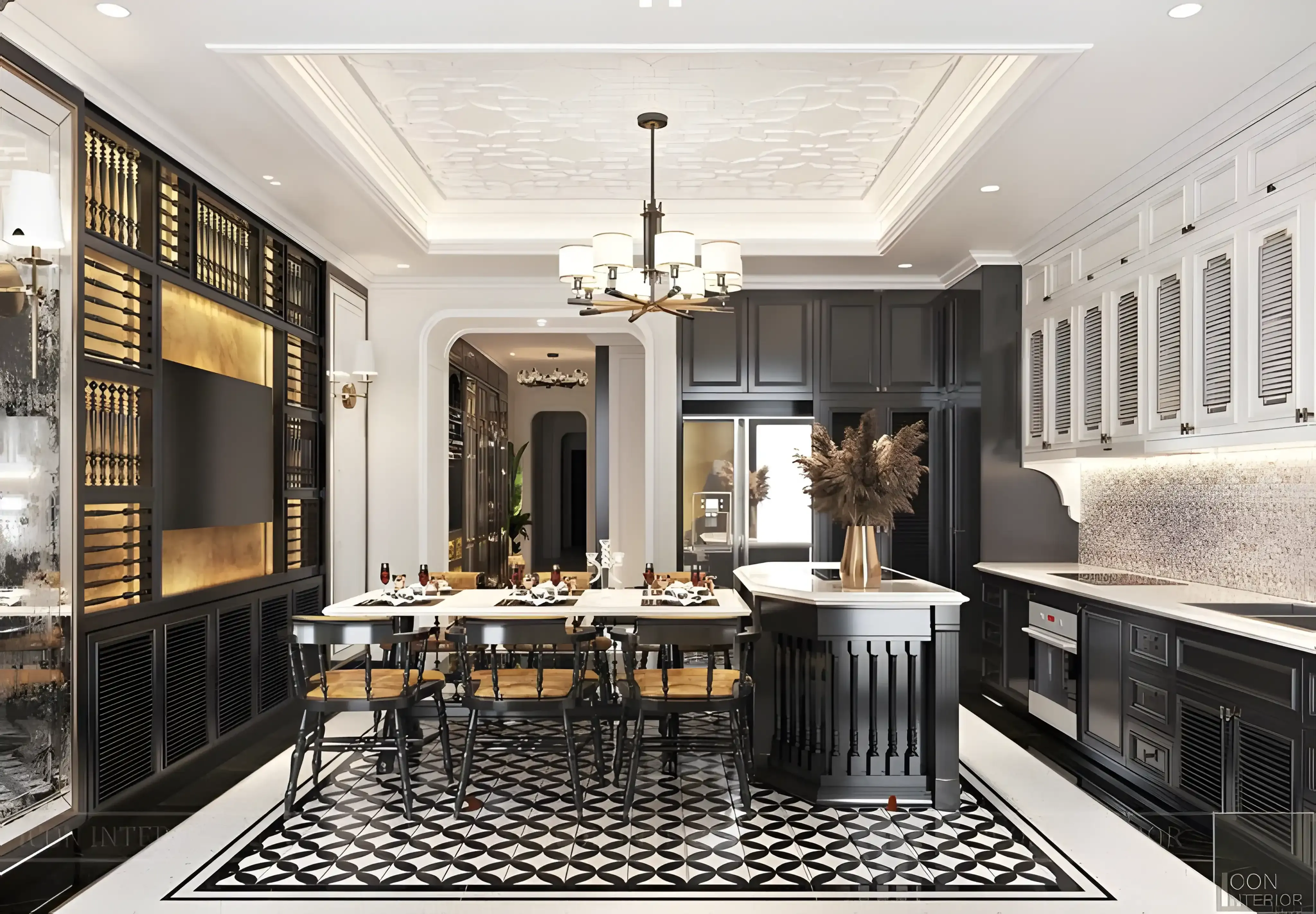 Mẫu bếp Indochine