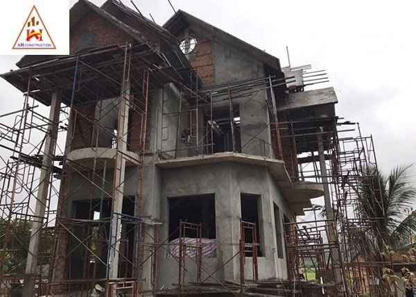 xây biệt thự cần bao nhiêu m2