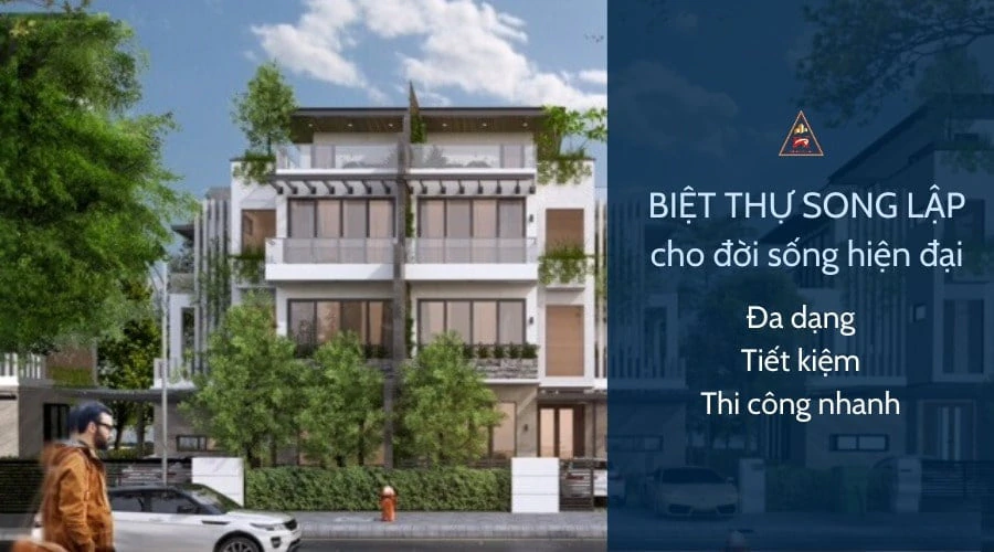 biệt thự 2 tầng 3 tầng