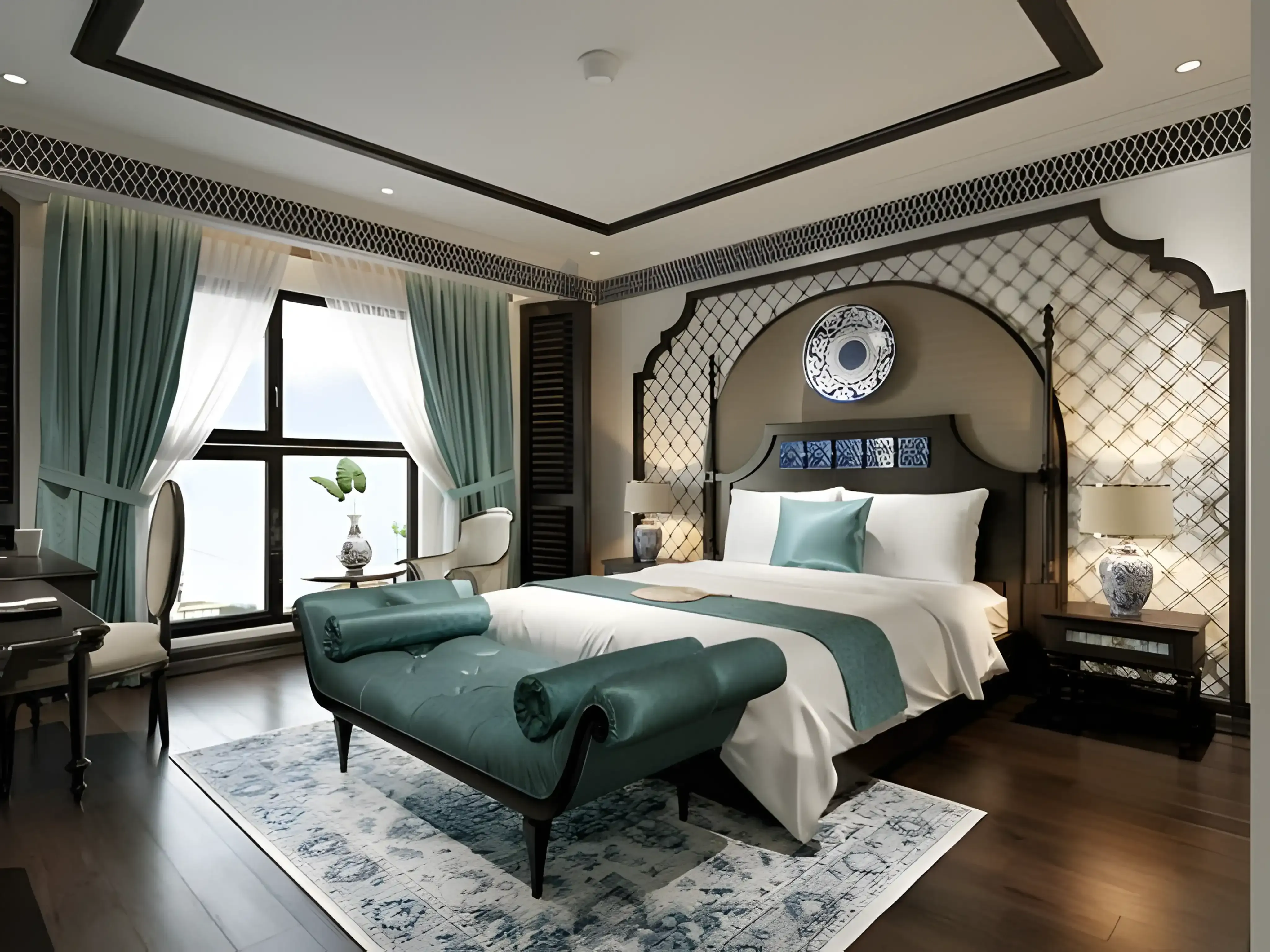 Mẫu phòng ngủ Indochine