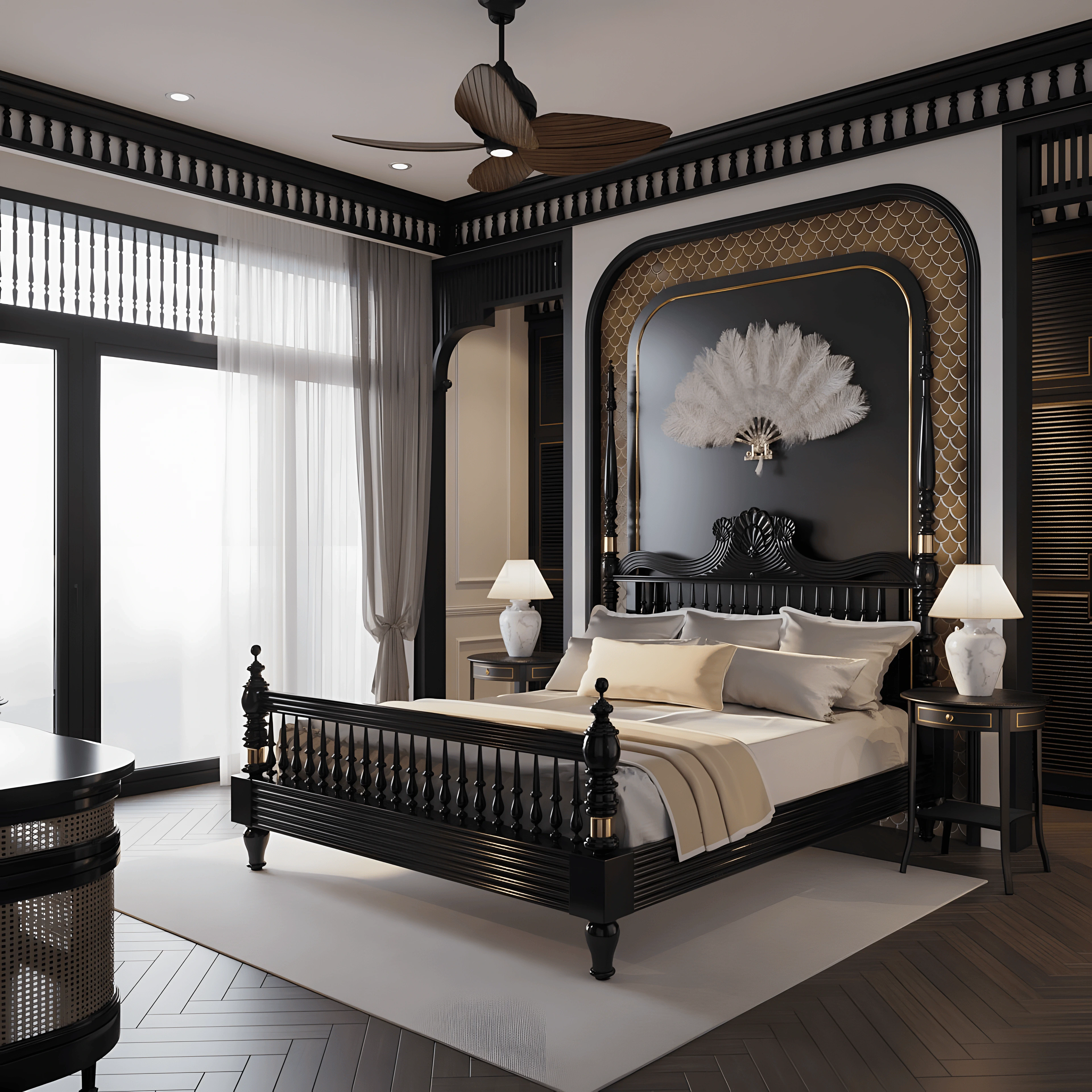 mẫu phòng ngủ indochine đệp