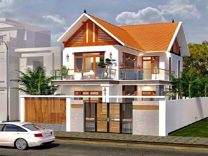 nhà phố 2 tầng mái ngói
