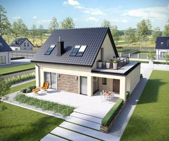 nhà 1 tầng mái ngói