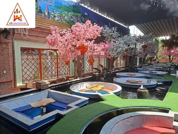 Quy trình thiết kế và thi công quán cafe cá Koi