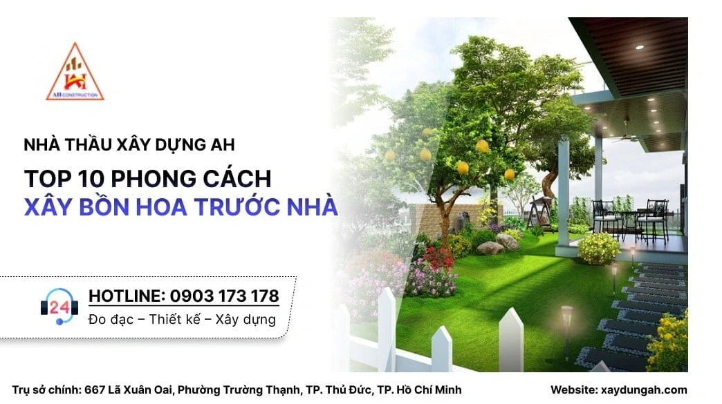 xây bồn hoa trước nhà
