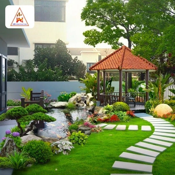 Xây bồn hoa theo phong cách hiện đại